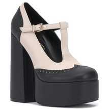Jessica Simpson Mary Jane Platform Pump Heels Selventa Size US 7M Black Chalk - £65.89 GBP