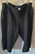 Women's Just My Size Capri Pants Plus Size 3X Solid Black Pockets Stretchy - $14.99