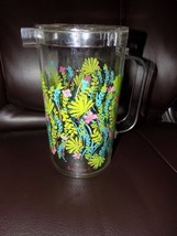 Lilly Pulitzer 56 Oz Floral Acrylic Pitcher Euc - £29.12 GBP