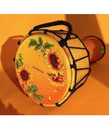Djembe tabor drum Sunflower color 10 inches percussion instrument - $6,643.73 MXN