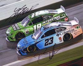2X Autographed Kyle Busch &amp; Bubba Wallace 2021 On-Track Racing #18 Interstate / - £91.35 GBP