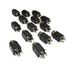 1 4 Audio 1/4" Jacks Female 6.35mm TRS Stereo Panel Mount Dbl Closed Con... - $44.52