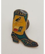 Texas Boot Shaped Pin With Texas Flag Collectible Travel Lapel Hat Pin - €17,02 EUR