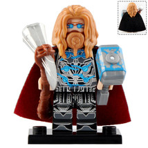 Fat Thor summons Mjolnir and Stormbreaker Avengers Endgame Minifigures New - £2.51 GBP