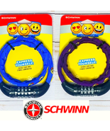 (2) BRAND NEW SCHWINN HAPPY EMOJI BIKE COMBO LOCK SET COMBINATION CABLE ... - £18.02 GBP