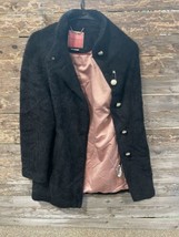 Kate Spade Faux Fur Coat Black Size Small - Please Read!!  - £59.15 GBP