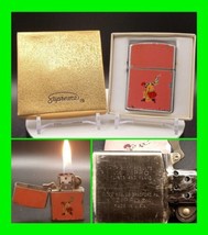 Unique Vintage Enamel Petrol Supreme Lighter With Zippo Insert And Box - Working - £55.38 GBP