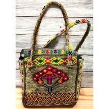 Handwoven Boho Bag Vintage Colorful Tote Purse Spring Summer Cross Zip C... - £21.47 GBP