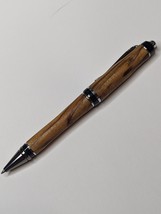 Graduate Twist Pen Silver Metal Finish Oak Body Hand Turned Pen - £18.13 GBP