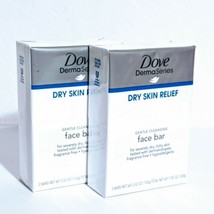 Dove Derma-Series Dry Skin Gentle Cleansing Face Bar Soap (4 bars - 3.52 oz ea)  - £10.66 GBP