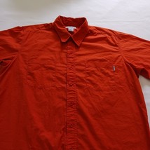Carhartt Pockets Men's Orange Cotton Button Up Shirt Short Sleeve Size XL image 7
