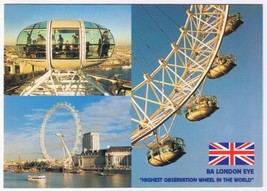 Postcard BA London Eye England UK Observation Wheel 4.5&quot; x 6.5&quot; - £3.76 GBP