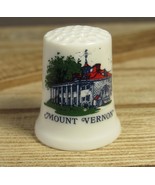 Thimble Mt. Vernon White Porcelain Vintage 1&quot; x 1&quot; - $2.77