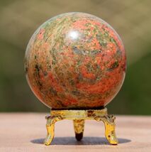 210g Green &amp; Red Unakite Crystal Healing Chakra Energy Stone Metaphysica... - $49.52