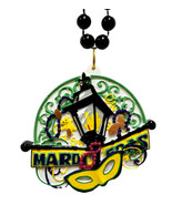Mask Mardi Gras Bourbon LampPost New Orleans Necklace Beads Bead - £3.88 GBP