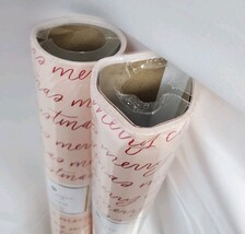 2 Sugar Paper 30 Sq Ft Merry Christmas Gift Wrap Pink/Red  image 4