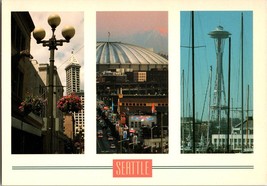 Vtg Postcard Seattle Washington Multi View Greetings, Unposted Continental - £5.19 GBP