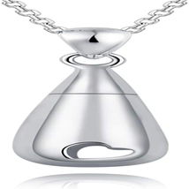 Urn Pendant Necklace Teardrop Cremation Jewelry 925 Sterling Silver for Ashes Me - £49.47 GBP