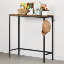 Oyeal Industrial Entryway Table, Narrow Console Table For, Rustic Brown - £37.09 GBP