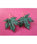 Maple leaf turquoise chunky earrings - $13.56 CAD