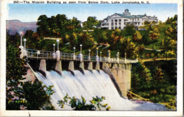 Vintage Postcard Misson Building As Seen From Below Dam Lake Junaluska, NC (C7) - £7.58 GBP