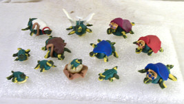#2815 Turtle Miniature Nativity - Handmade Polymer Clay - 12 pieces - £52.21 GBP