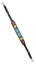 Western Floral Antique Tooled Leather Beaded Wither Breast Collar Strap ... - $26.72