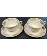 Set of 2 Old Ivory Syracuse China, Webster, Cup and Saucer, Gold Trim - £23.25 GBP