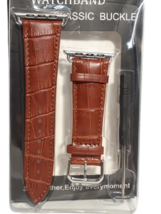 For Apple Watch Series iWatch 38mm Leather Watch Band Strap, Brown - £6.18 GBP