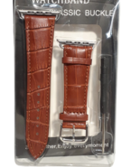 For Apple Watch Series iWatch 38mm Leather Watch Band Strap, Brown - £6.07 GBP