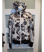 Lululemon Scuba Full Zip Hoodie Brisk Bloom Black &amp; Ivory Floral Size 8 ... - $103.99 CAD
