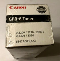 $39.99 Canon GPR-6 Black Toner Genuine Shrink-wrap UPC 013803000191 New - £35.26 GBP