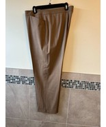 LAFAYETTE 148 Light Brown &quot;Irving&quot; Wool Cropped Ankle Length Trousers SZ 16 - £93.41 GBP