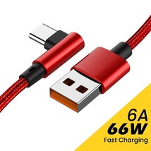 USB Type C Cable 6A 66W For Huawei Mate 40 Pro Fast Charging USB C Charger Cable - $7.31