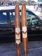 Thomas Graham Co. Water Skis Cypress Wood 66” pair slalom - $118.80