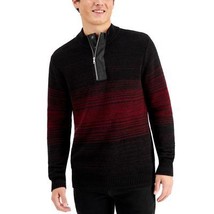International Concepts Men&#39;s Quarter-Zip Ombre Sweater in Port-Medium - £19.13 GBP