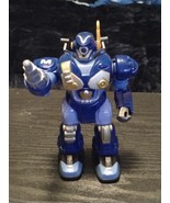 Hap-P-Kid Happy Toy Robot Blue Action Vintage 7 Inches - $164.92 MXN