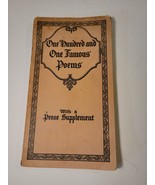 "One Hundred and One Famous Poems" Paperback book Copyright 1929 - $15.00