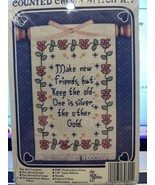 Make new Friends but Keep the old One is silver the Gold  Cross Stitch Kit - $26.94 CAD