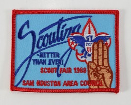 Vintage 1988 Sam Houston Scout Fair Red Border Boy Scout Camp Patch - £9.32 GBP