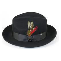Men Bruno Capelo Hat Australian Wool Fedora Untouchable EXECUTIVE EX320 Black image 3