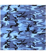 New Large Sky Blue Camo - Military Jumbo Bandana 27 In. X 27 In. 100% Co... - $16.93 CAD