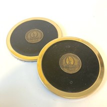 Buick New Orleans GMAC 1996 Brass Leather Drink Coaster Set - £10.89 GBP