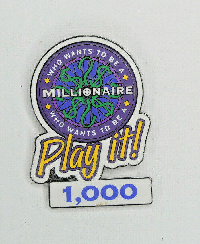 Disney Who Wants To Be A Millionaire Play It 1,000 MGM Black Metal Pin#4596 - $7.17