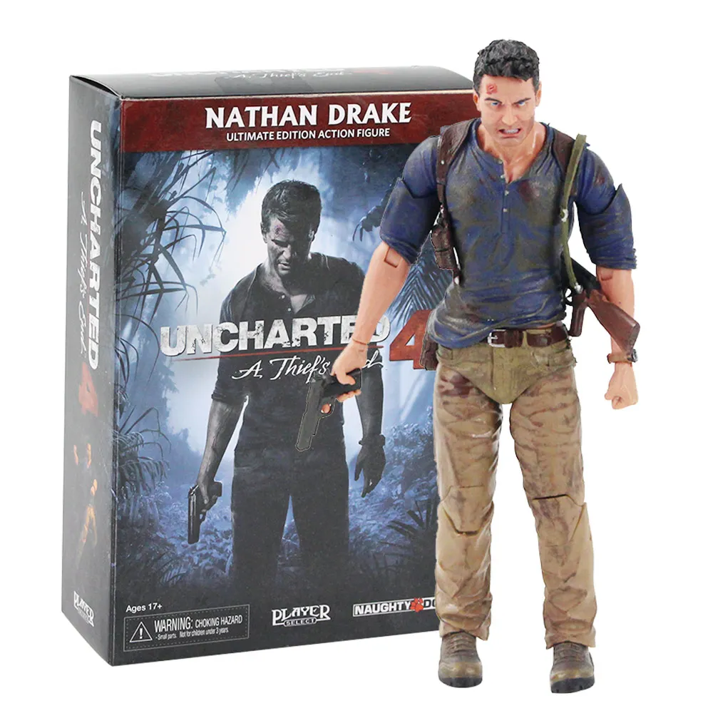 17cm NECA 7&quot; Uncharted 4 A Thief&#39;s End NATHAN DRAKE Ultimate Action Figure - £29.93 GBP+