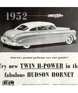 Hudson Hornet Twin H Power Advertisement 1952 Automobilia Classic Car LG... - $730.94 MXN