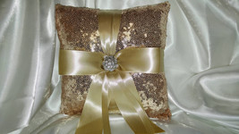 SEQUIN RINGBEARER PILLOW- Color of Choice- and/or Flower Girl Basket - C... - £13.58 GBP