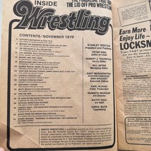 Inside Wrestling Victory Sports Putski Backlund Heenan Snuka Patera Nov 1979 WWF - £12.94 GBP