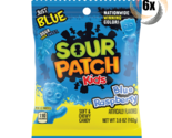 6x Bags Sour Patch Kids Blue Raspberry Flavor Soft &amp; Chewy Gummy Candy |... - £14.68 GBP