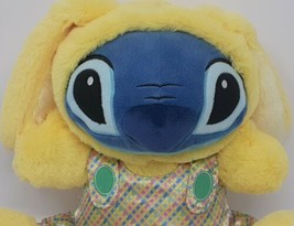Disney Store Easter Bunny Stitch Plush 10&quot; Yellow Rabbit Stuffie Lilo and Stitch - £8.21 GBP